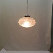 1970s vintage cut glass suspension – retro design ball lamp – L