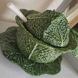 Green Cabbage Barbotine Soup Tureen