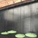 Enameled sheet metal pendant lights
