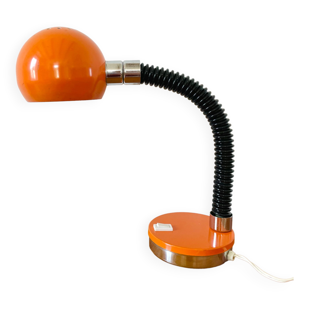 Suspension Cocoon tissu orange, années 70 style vintage