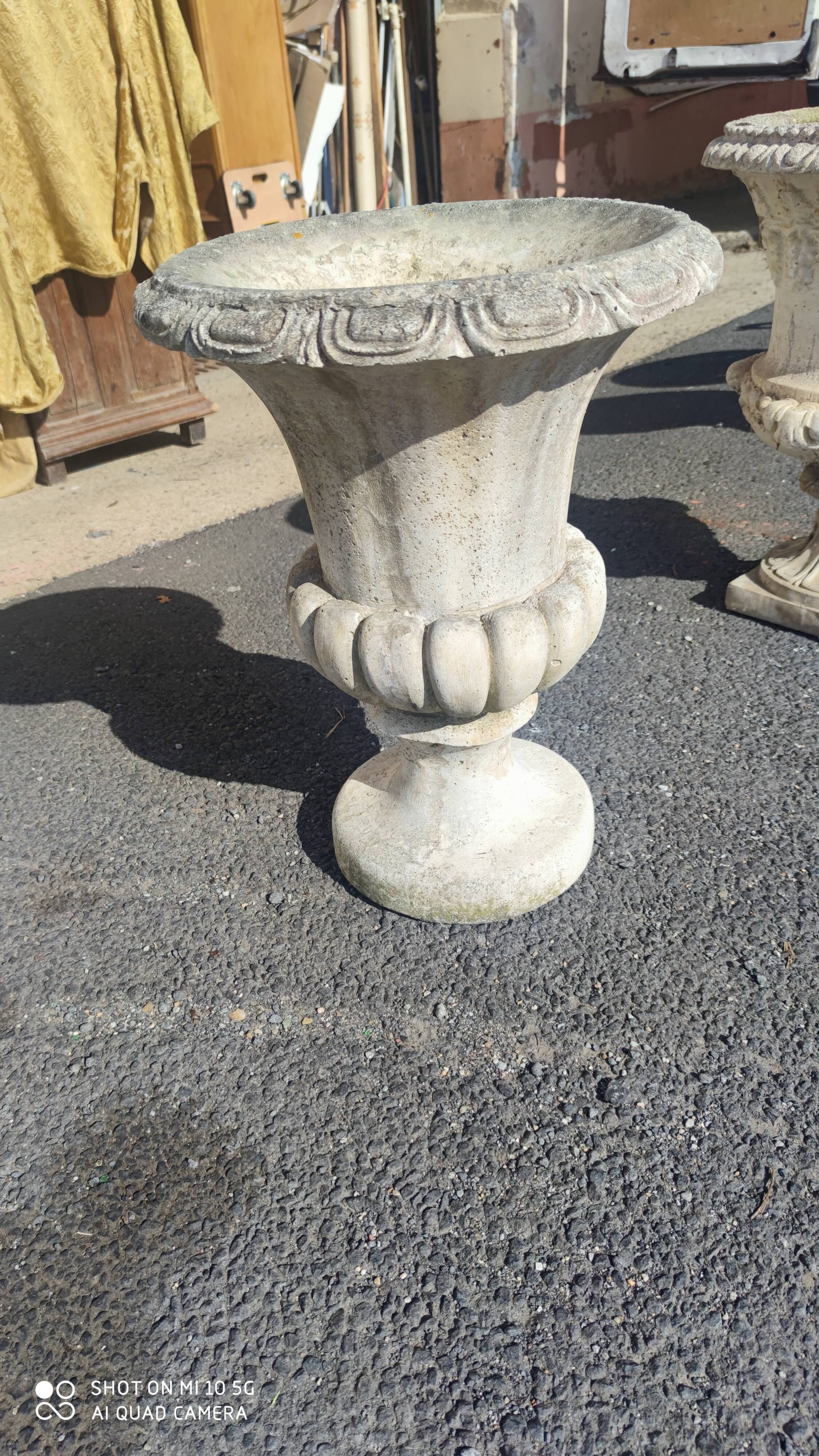 Medici vase in reconstituted stone, circa 1950