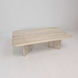 Rectangle Travertine Coffee or Side Table, Italy 1980s