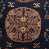 Handwoven antique wool khotan rug- 119x286cm