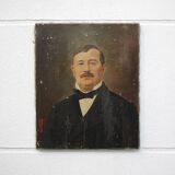 Signed painting, painting on canvas portrait man, oil on canvas