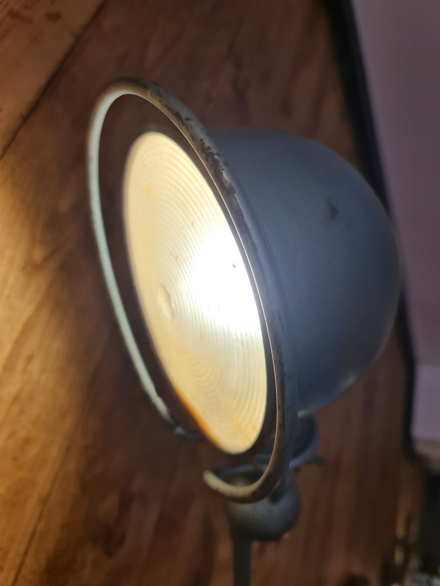 Blue jielde lamp two arms