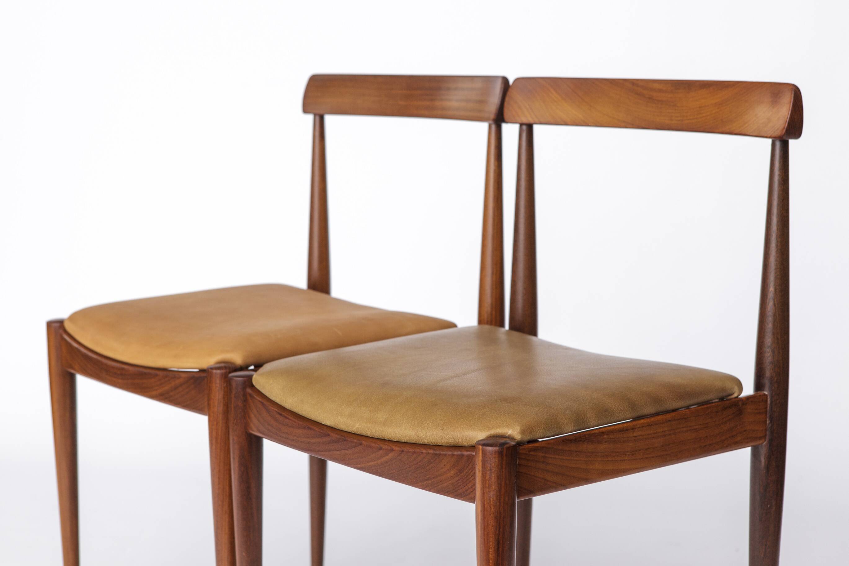 Pair Vintage Danish Rosewood Dining Chairs, 1960s Mid-Century Modern