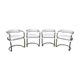 Fauteuils vintage à piétement tubulaire chromé et Skaï blanc de Renato Zevi pour Roche bobois.