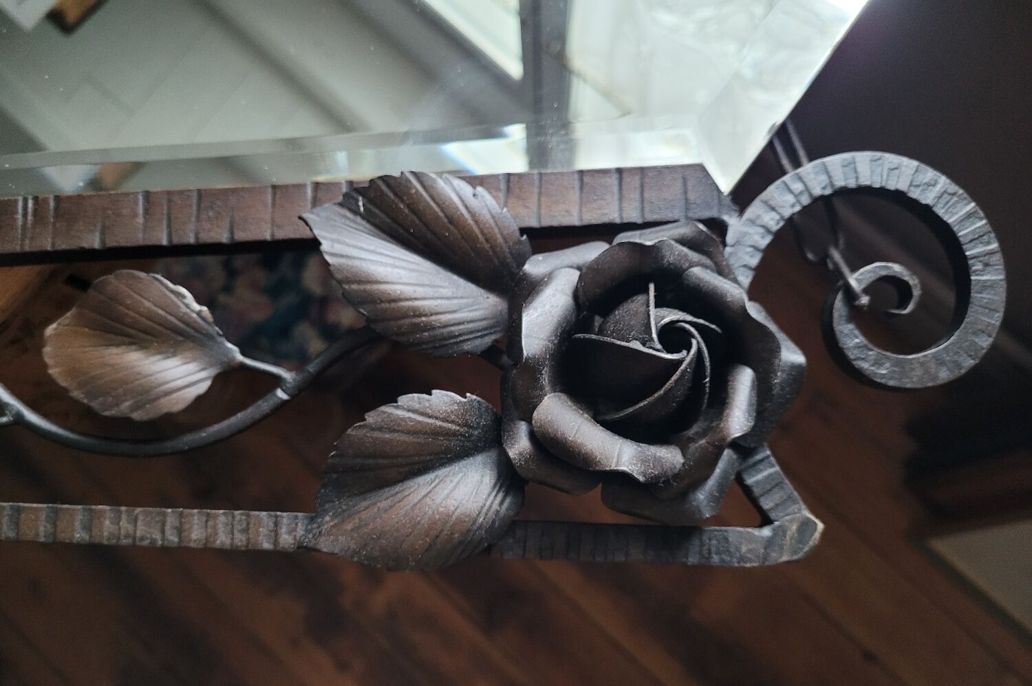 Art Deco wrought iron mirror