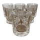 Set of 6 vintage crystal whisky glasses from Royal Cristal Rock.