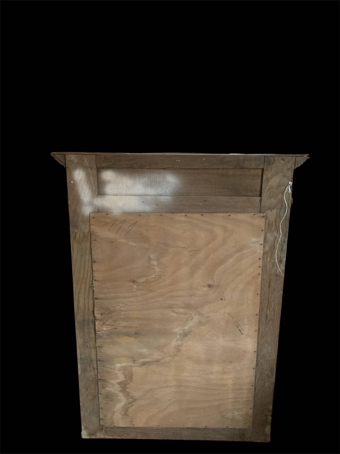 Large mercury beveled wooden mirror