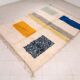 Berber wool rug with colourful patterns, size 150/250 cm.