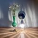 Vintage bubbled glass globe wall light