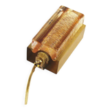 Brass & Amber glass glass wall lights by Vitrika – Model Atlactic