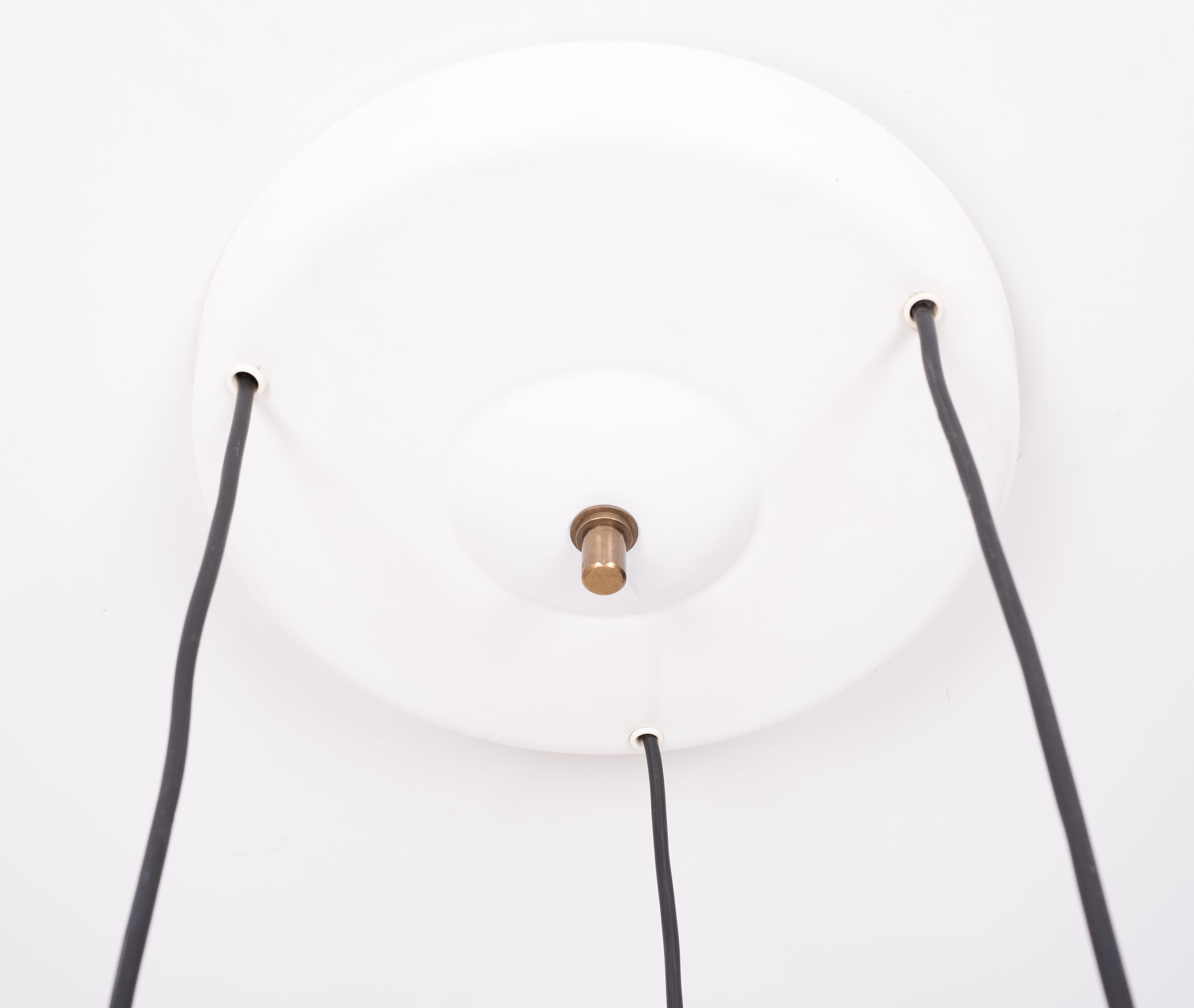 Aluminum yellow chandelier 1960s