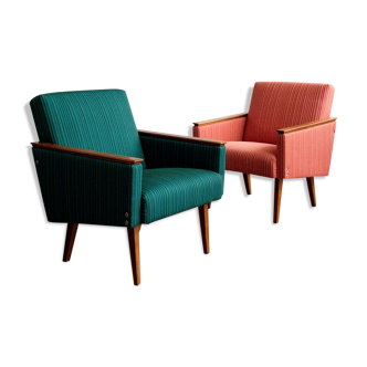 Set of 2 Mid-Century Armchairs made in Czechoslovakia, 1950s