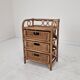 Italian Rattan and Wicker Three-Drawer Chest, 1970s