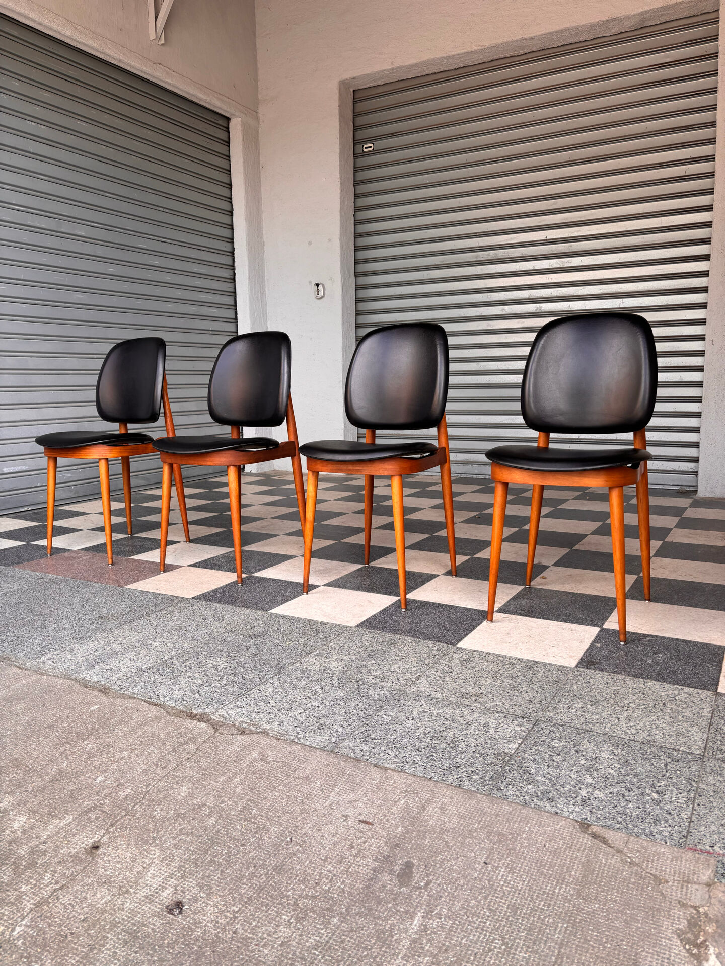 Set of 10 Pegase Baumann chairs