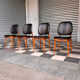 Set of 10 Pegase Baumann chairs