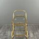 Rolling table cart in brass and glass, 20th century