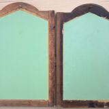Duo de miroirs encadrement noyer