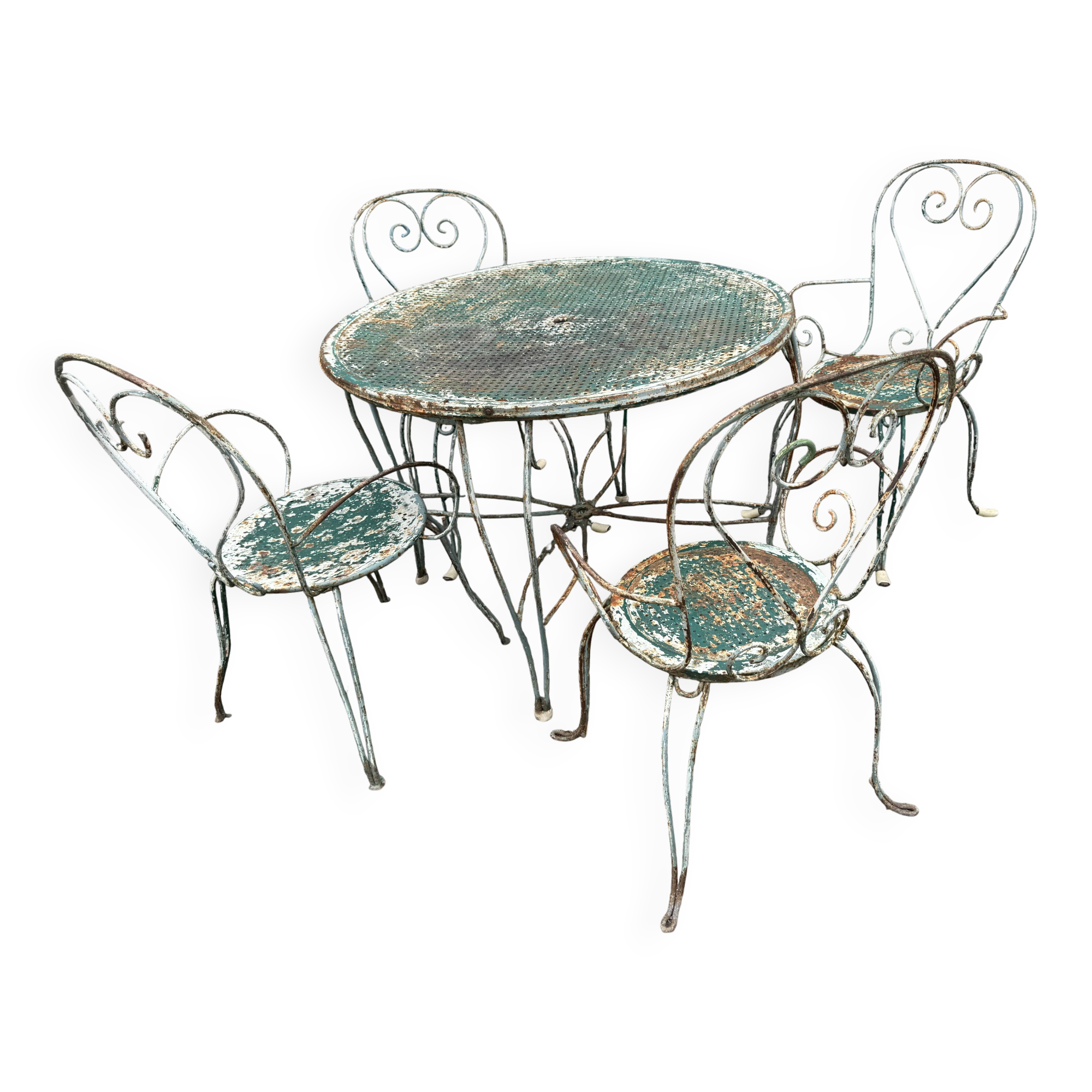 Wrought iron garden furniture