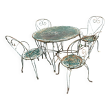 Wrought iron garden furniture