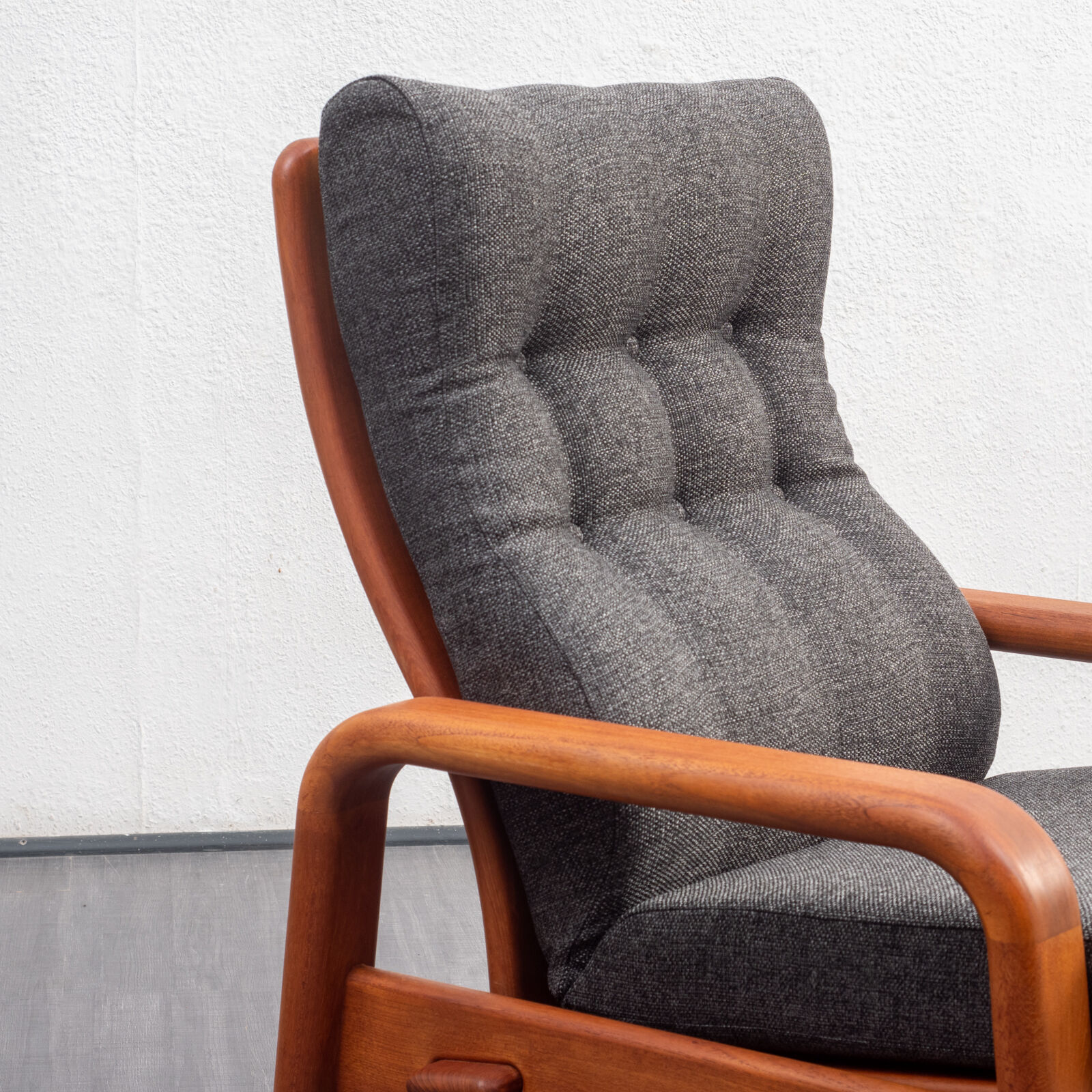 Vintage relax armchair, teak, refurbished, Danish design