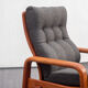 Vintage relax armchair, teak, refurbished, Danish design
