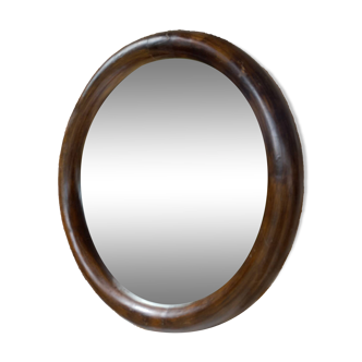 Miroir bambou cintré vintage