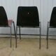 Suite of 3 design chairs germany Pagholz black backrests 1960/70
