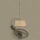 Antique brass and opaline glass lamp – Modernist piece, 1940s