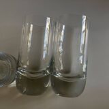 Set of 4 XXL solid glass tumblers in semi-crystal Scandinavian style