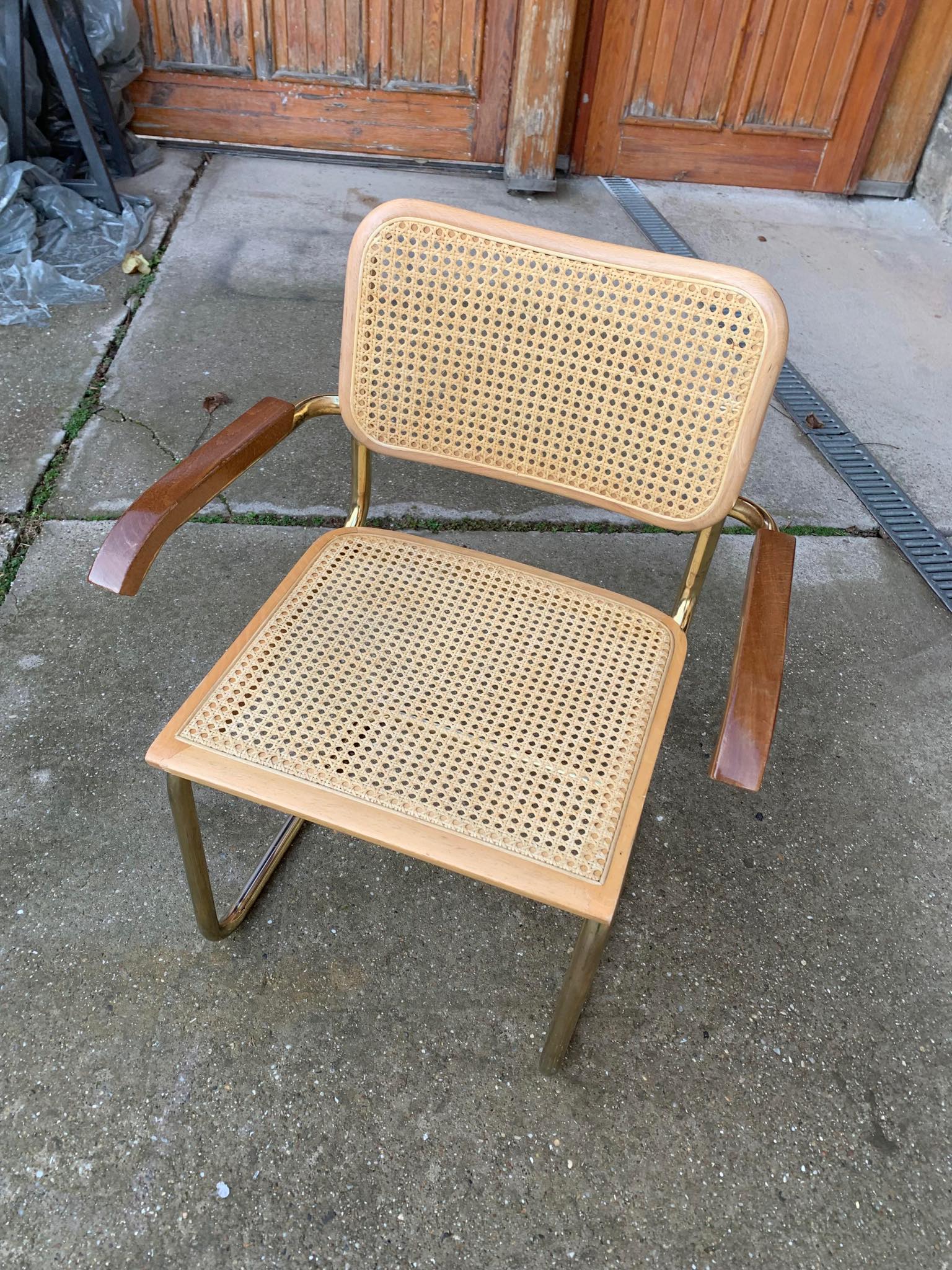 Mid-Century Modern Italian Marcel Breuer B64 Cesca Chair, 70s