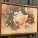 Watercolor by Many still life bouquet of roses early 20th century