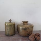 Set of 2 vintage brass boxes