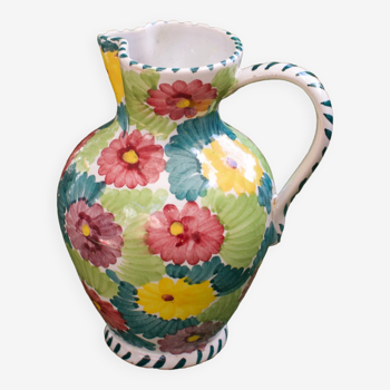 Italian ceramic flower pitcher