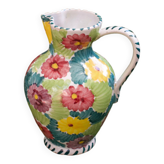 Italian ceramic flower pitcher