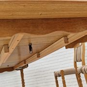 Danish dinning set of table and four chairs in oak and wool.
