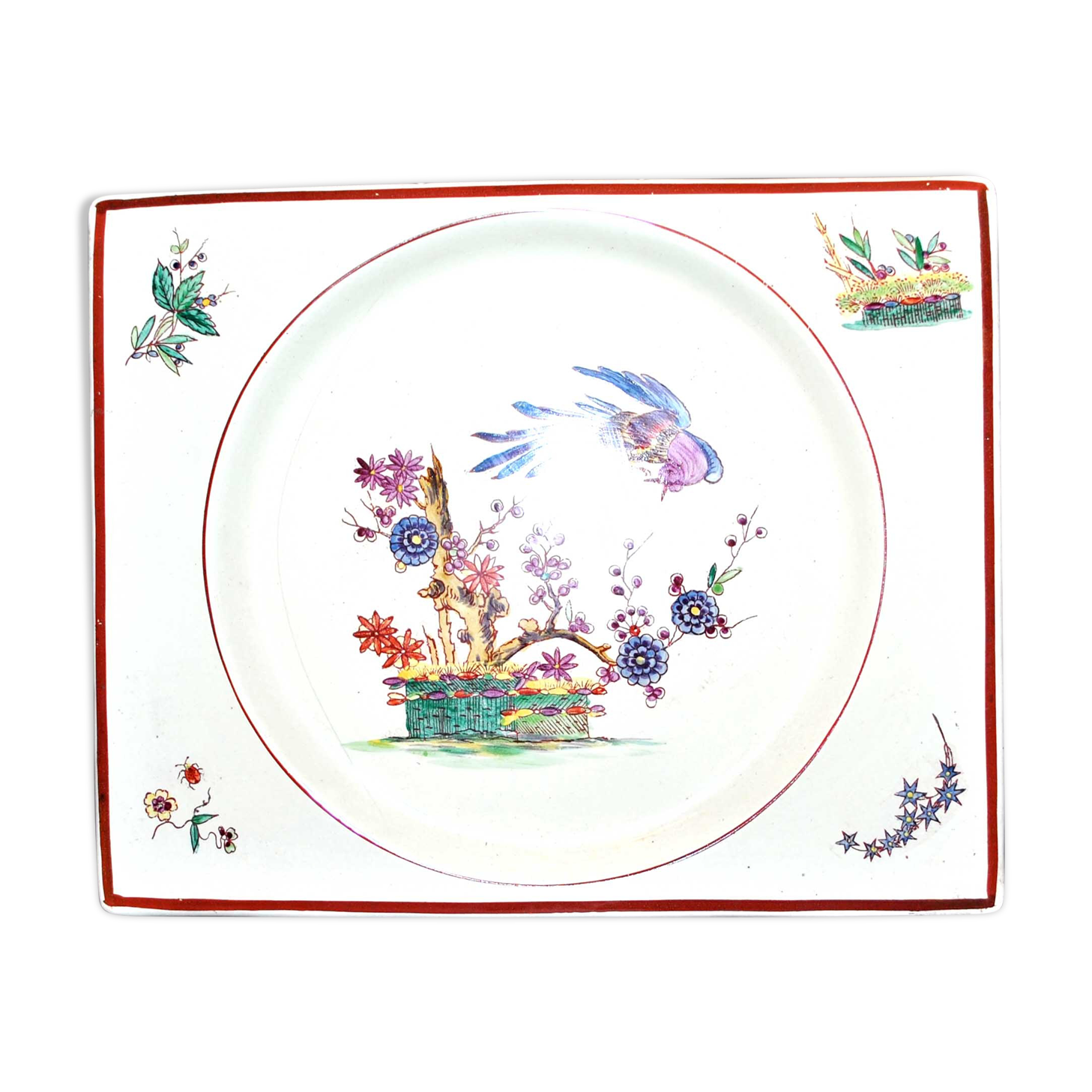 Flat rectangle boch freres for la louviere 1940 bird and bonzaï