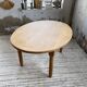 Oval farmhouse table oak 1960