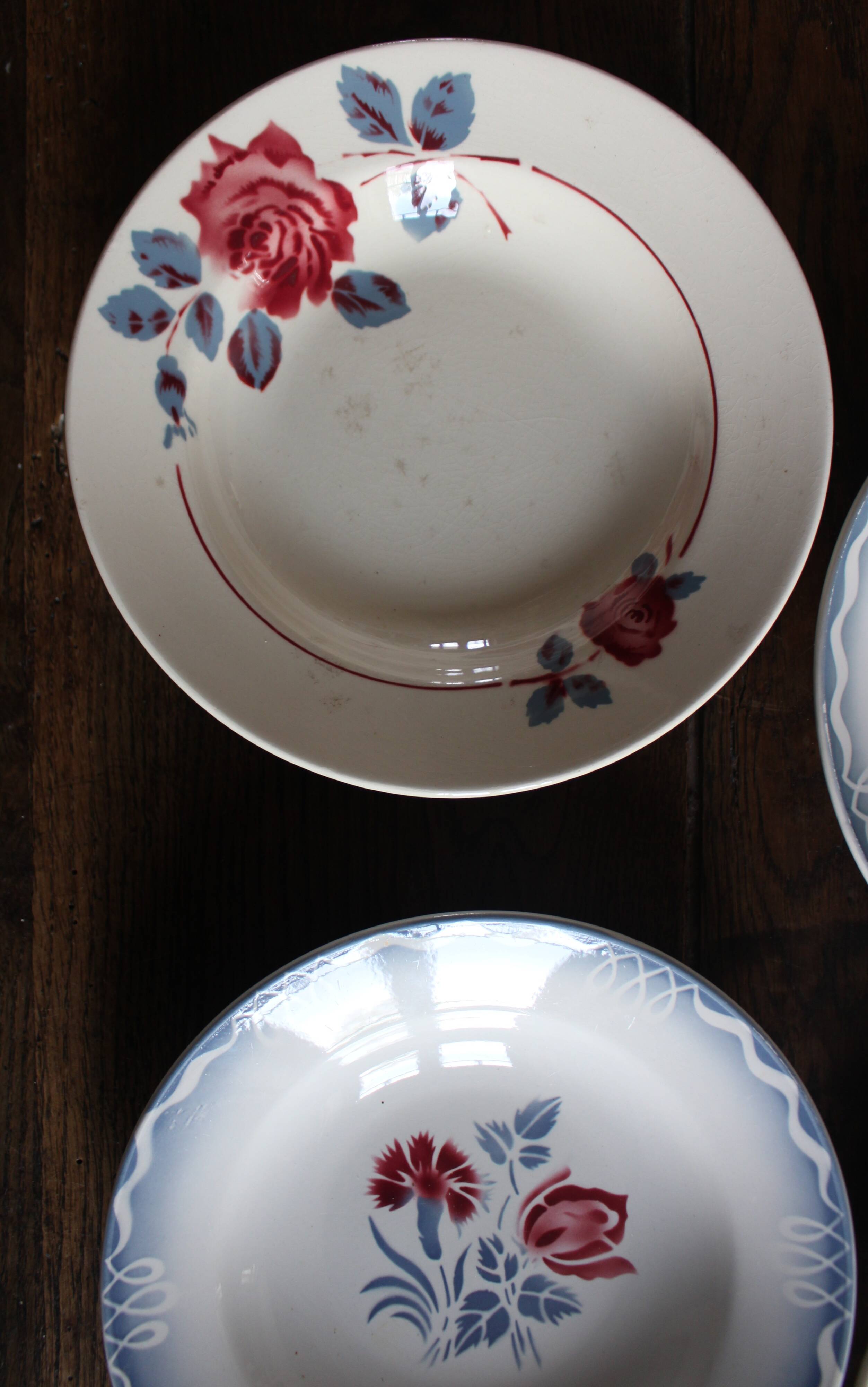 6 Art Deco deep plates Marinette Juliette Digoin Sarreguemines