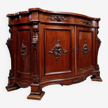 Buffet curved on all sides Napoleon III period in mahogany circa 1850