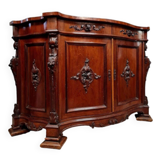 Buffet curved on all sides Napoleon III period in mahogany circa 1850