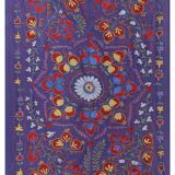 Hand knotted rug, vintage Turkish rug 104x192 cm