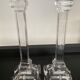 Pair of vintage crystal torch candlesticks from the 70s