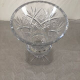 Chiseled bohemian crystal vase