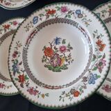 Set of 6 Copeland Spode English porcelain soup plates "Rose de