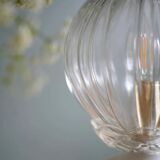 Ceramic lamp & striped glass