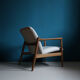 Vintage Armchair from Mid Century designed by Edmund Homa, Restored