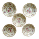 lot de 5 coupelles à fruits anciennes Bavaria à décor de fleurs